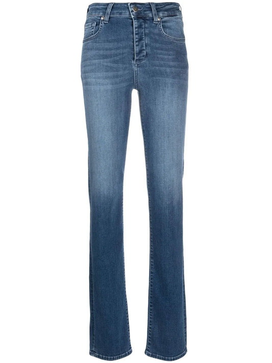 High-Waist Straight-Leg Jeans