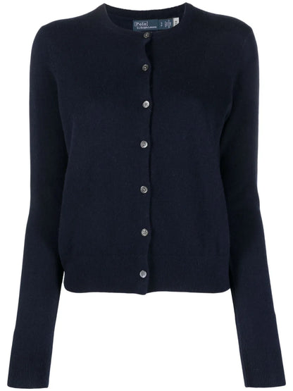 Ribbed-Knit Crew-Neck Cardigan
