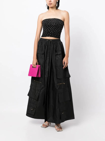 High-Waist Cargo Skirt