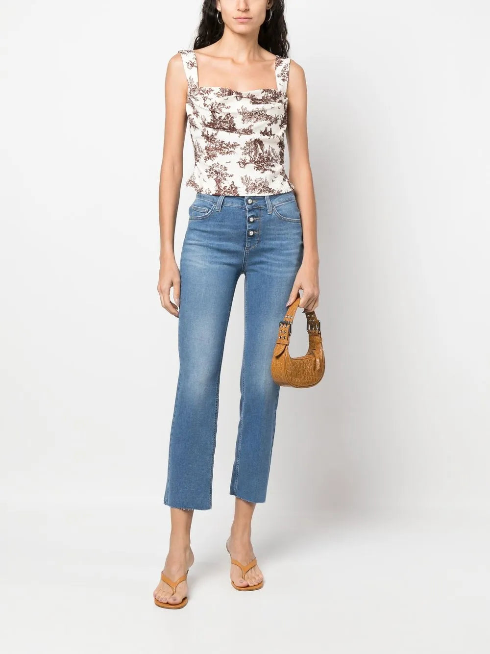 Mid-Rise Cropped Jeans