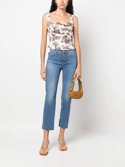 Mid-Rise Cropped Jeans