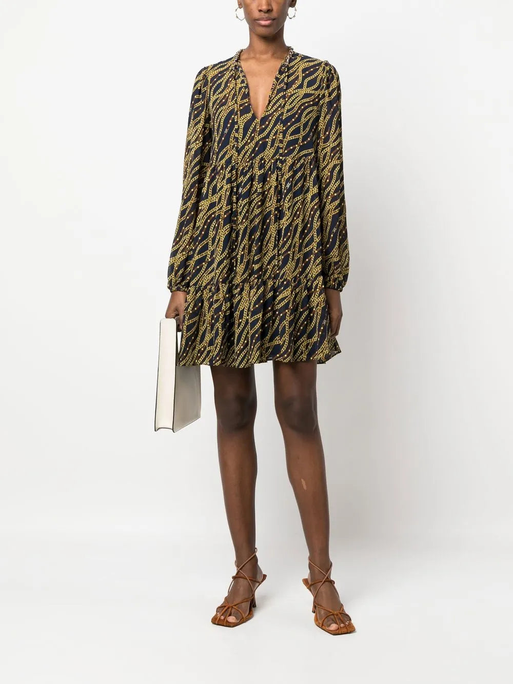 Chain-Link Print Dress
