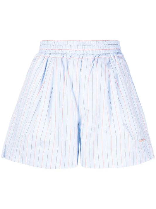 Striped Cotton Shorts