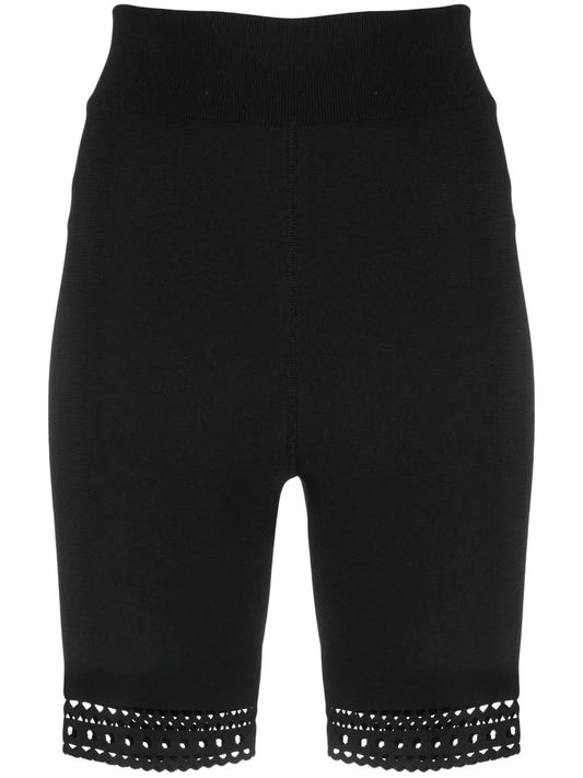 Open-Knit Detail Shorts