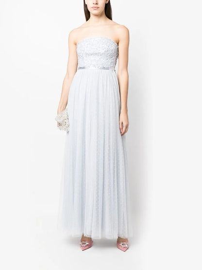 High-Shine Strapless Dress
