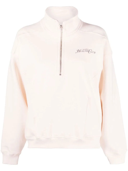 Graphic-Print High-Neck Sweatshirt