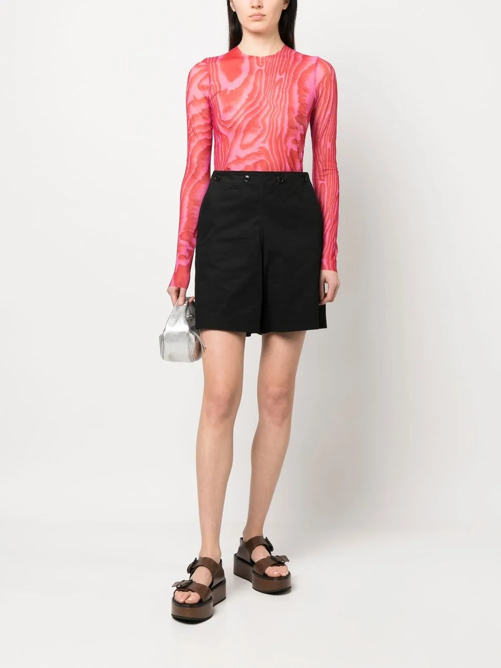 Decorative-Button-Detail Shorts