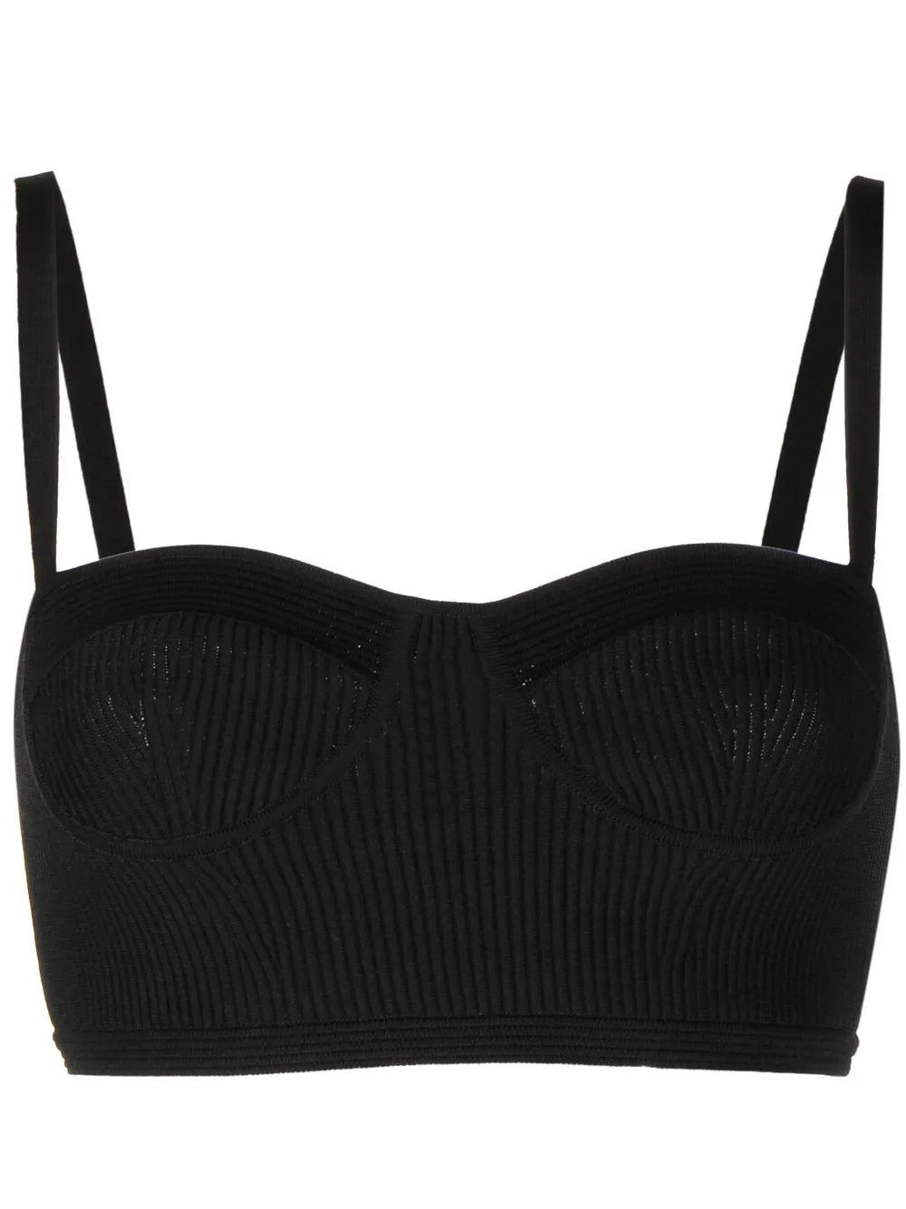 Ribbed-Knit Bra Top