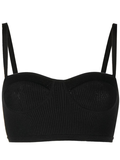 Ribbed-Knit Bra Top