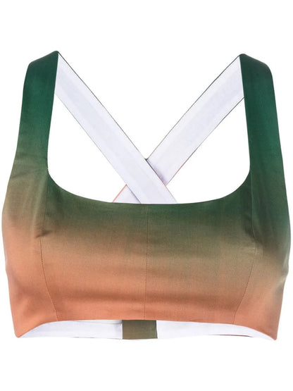 Gradient-Effect Cropped Top