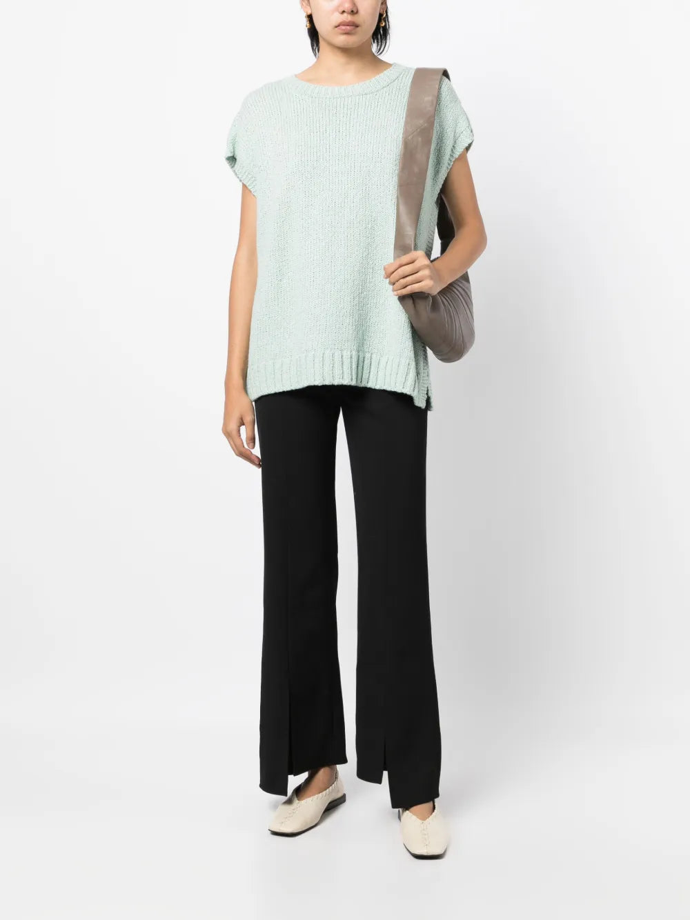 Round-Neck Knitted Top