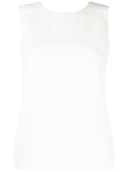 Keyhole-Detail Sleeveless Blouse