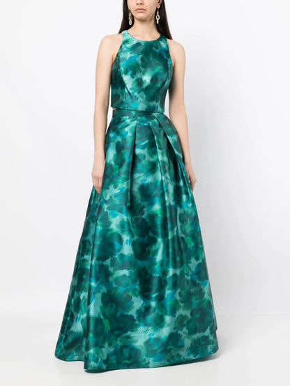 Ava Watercolour-Effect Skirt