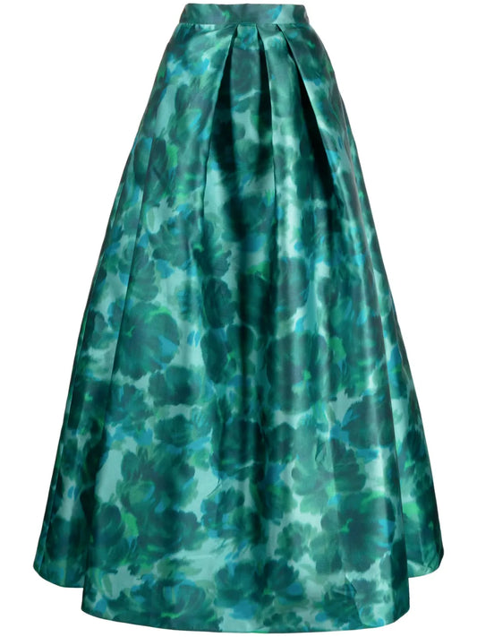 Ava Watercolour-Effect Skirt