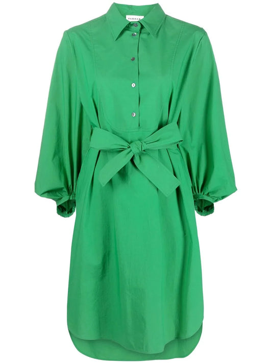 Belted Cotton Shirt Dress