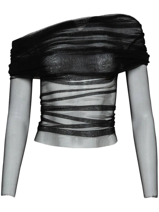 Veiled Silk Top