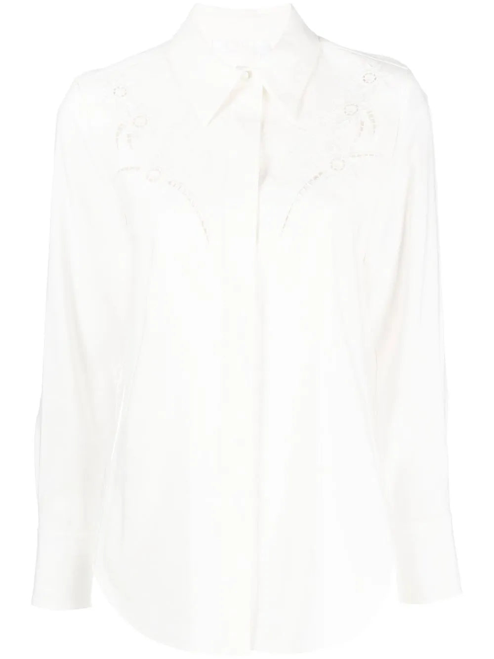 Broderie-Anglaise Silk Shirt