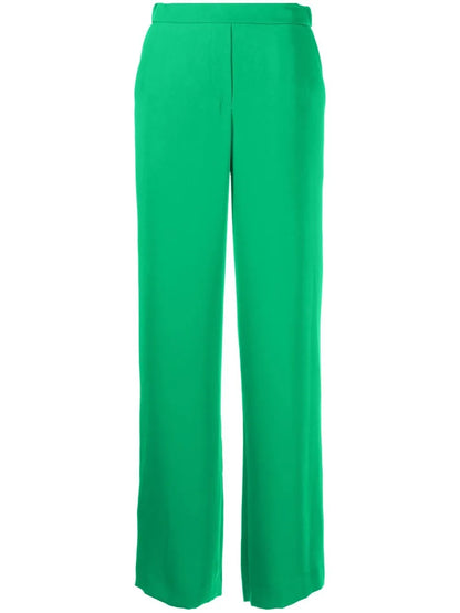 Elasticated Straight-Leg Trousers