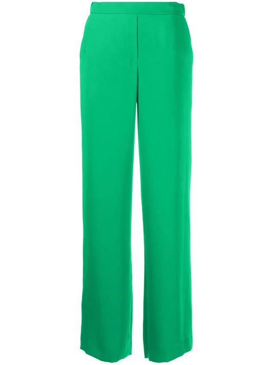 Elasticated Straight-Leg Trousers