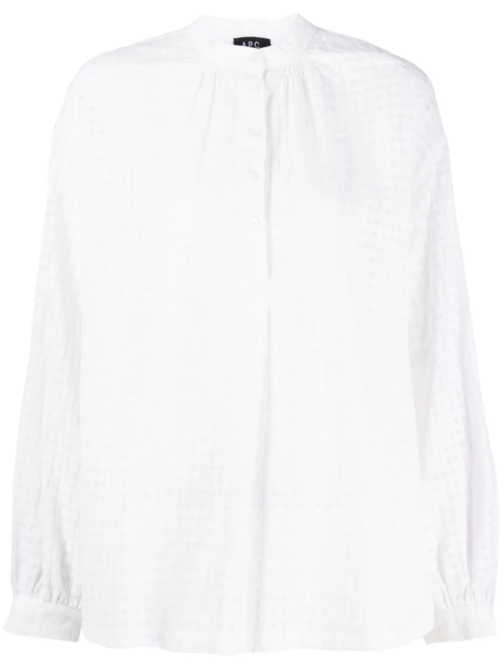 Flora Tartan-Check Cotton Blouse