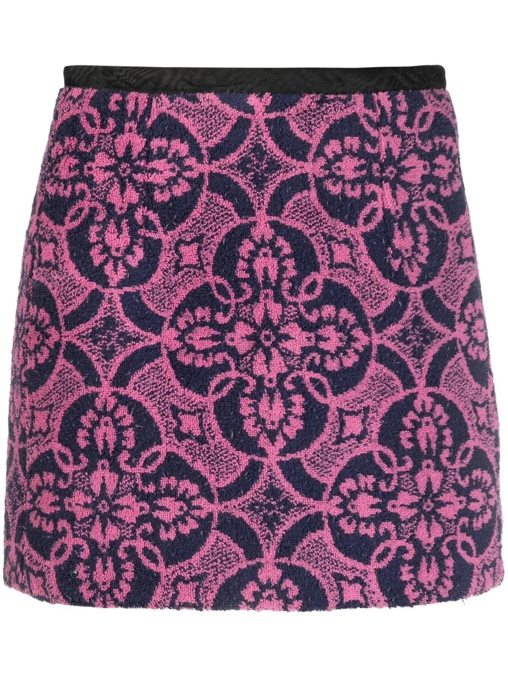 Patterned Jacquard Miniskirt