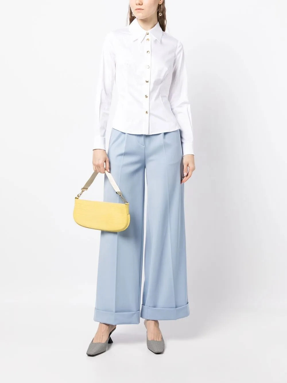 Backless Button-Front Shirt