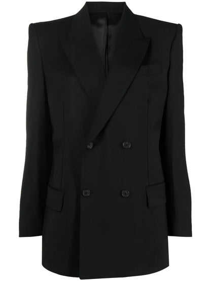 Double-Breasted Merino Blazer