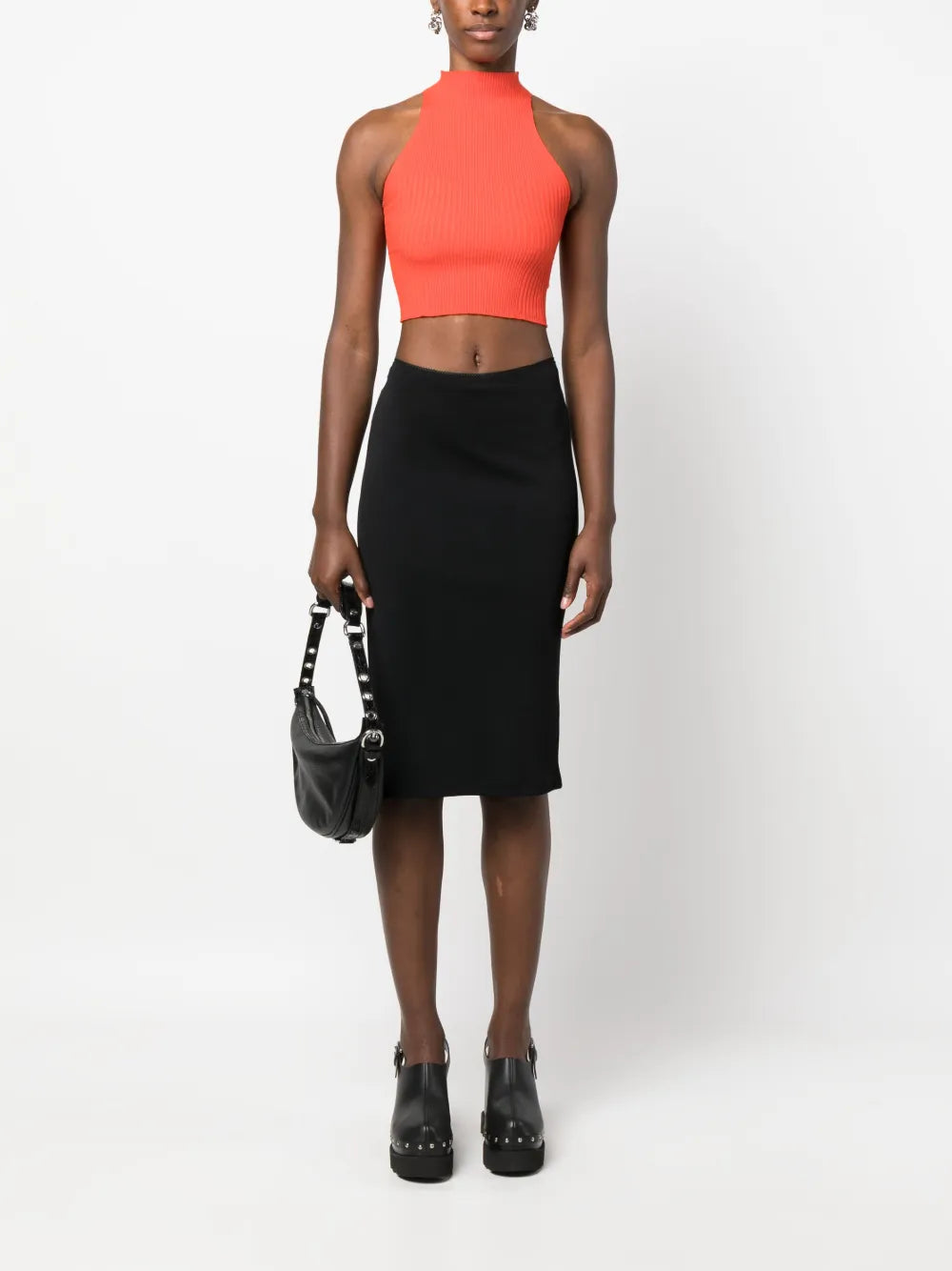 Jersey-Knit Pencil Skirt