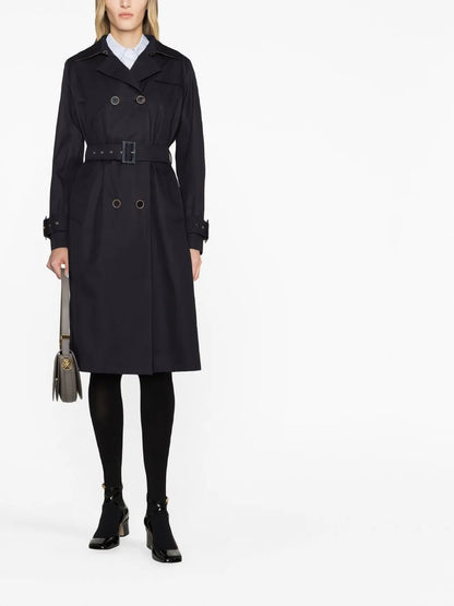 Belted Double-Breasted Trench Coat