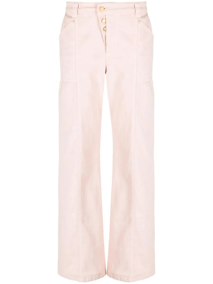 Straight-Leg Cotton Trousers