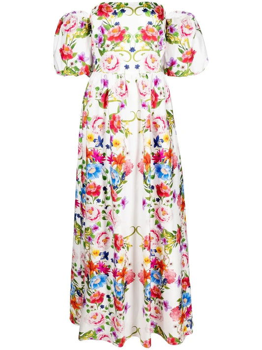 Juliet Off-Shoulder Puff-Sleeve Dress