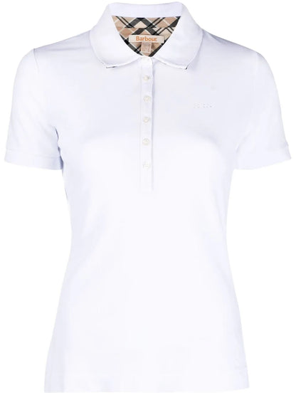 Embroidered-Logo Cotton Polo Top