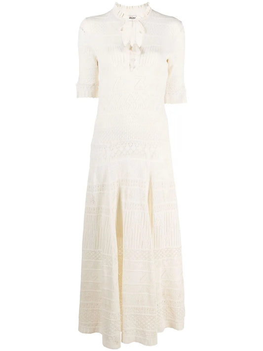 Memphis Pointelle-Knit Maxi Dress