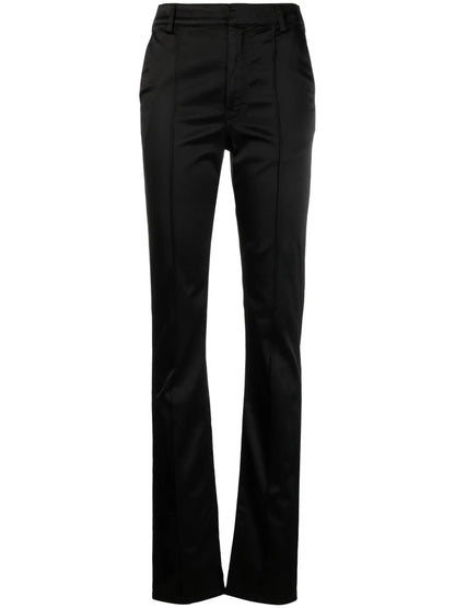 Satin Slim-Cut Trousers