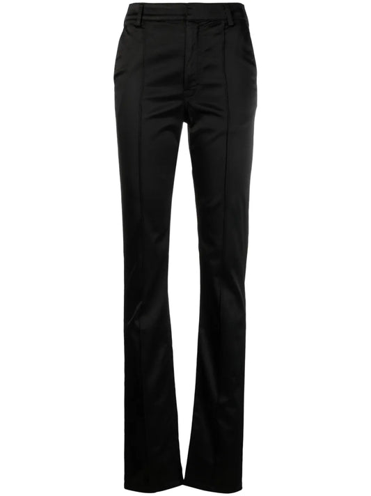 Satin Slim-Cut Trousers