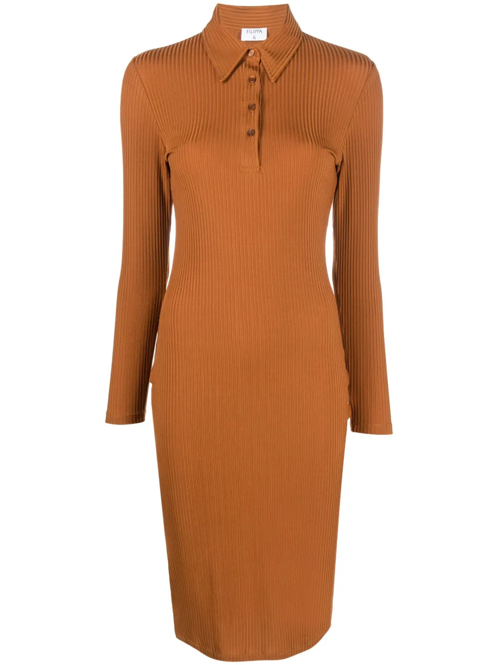 Ribbed Jersey Polo Dress