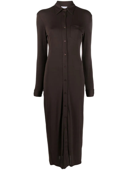 Button-Up Jersey Shirtdress