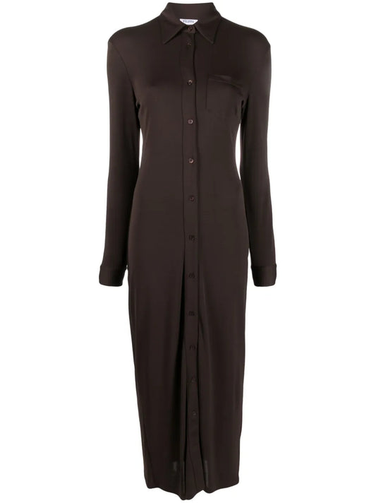 Button-Up Jersey Shirtdress