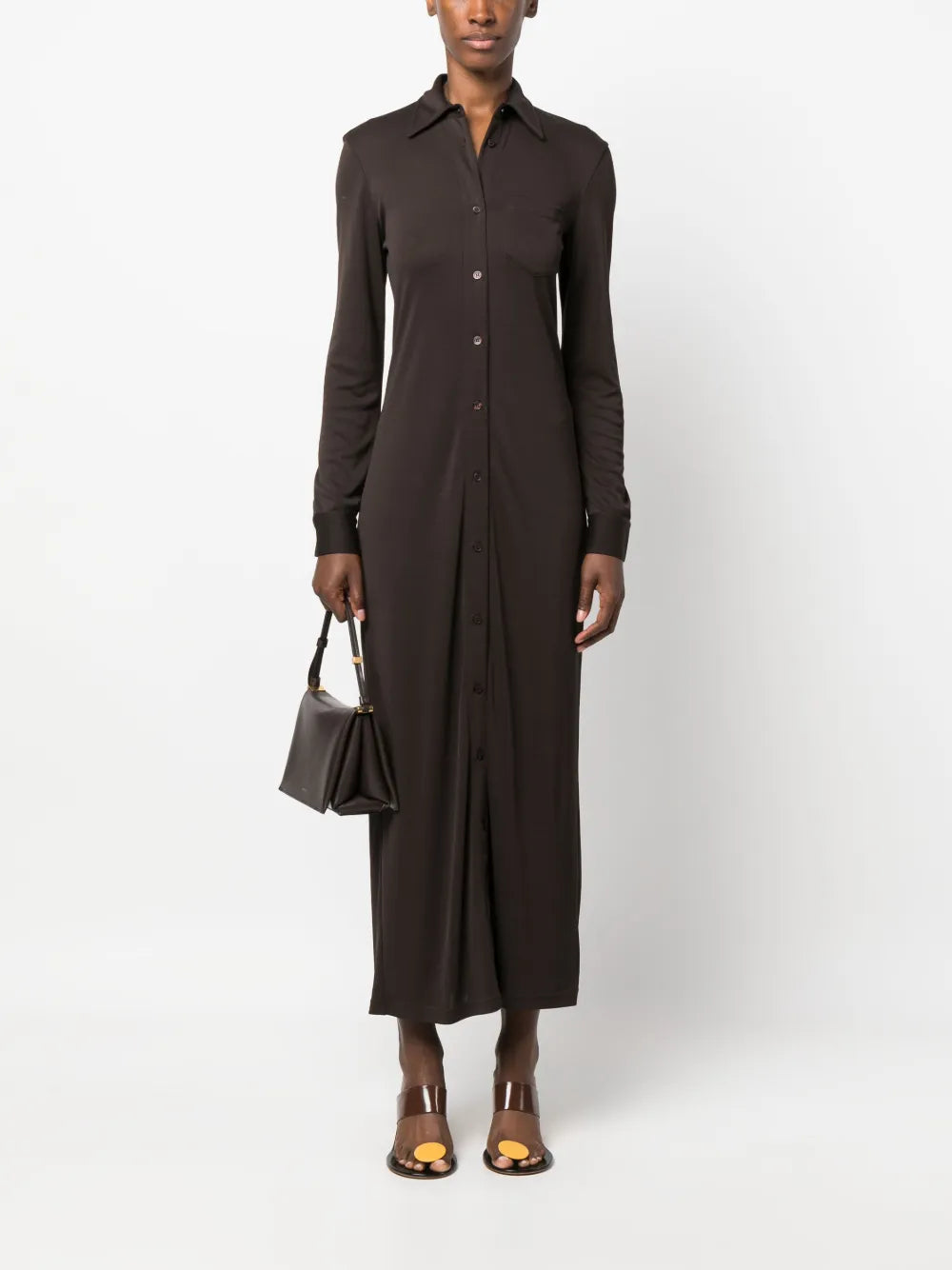 Button-Up Jersey Shirtdress