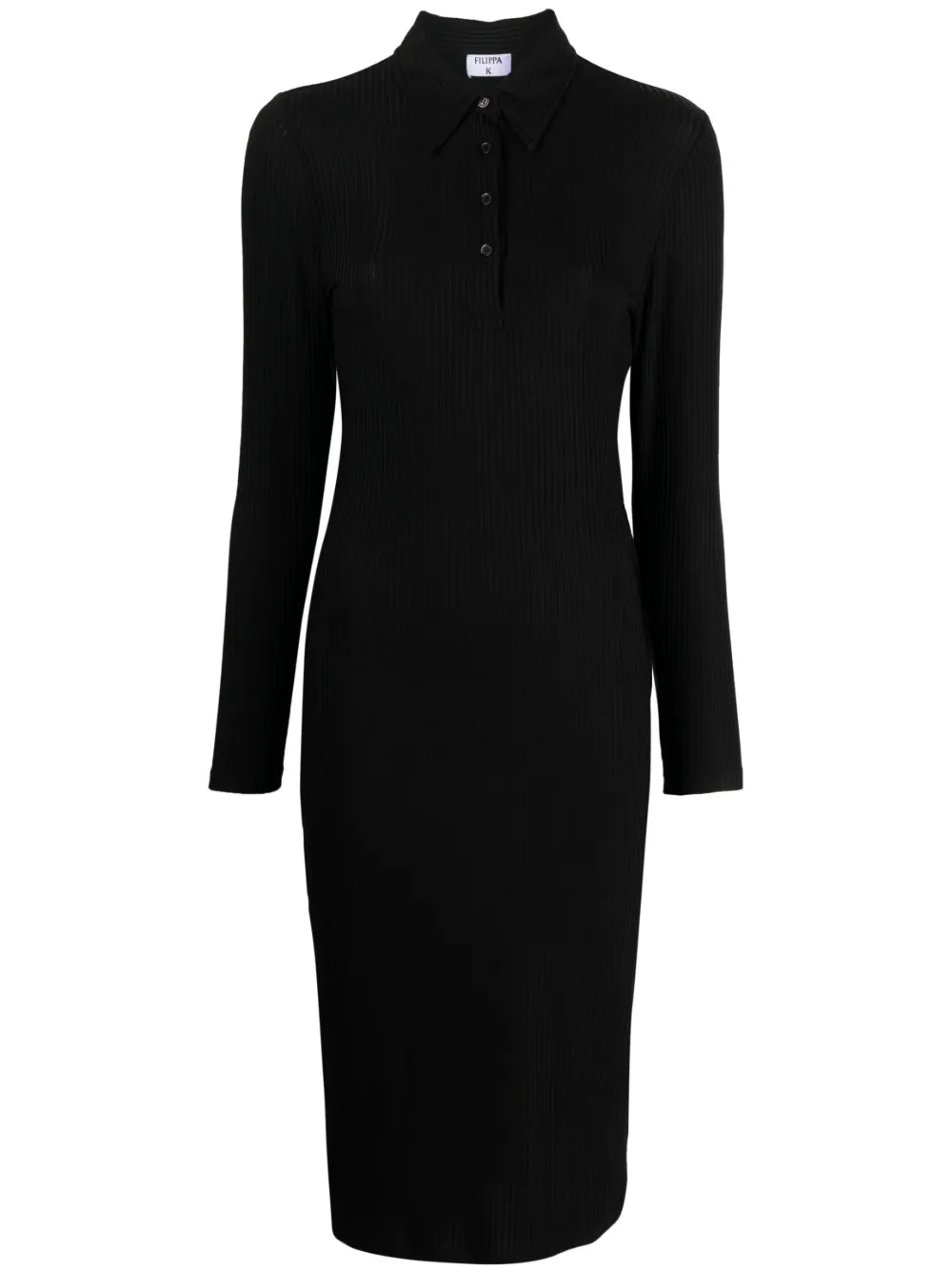 Ribbed Jersey Polo Dress