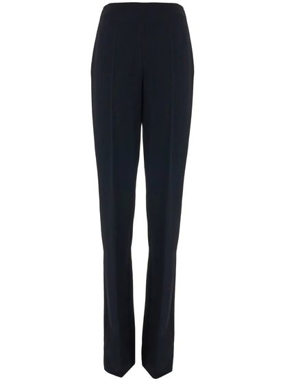Straight-Leg Pleated Trousers