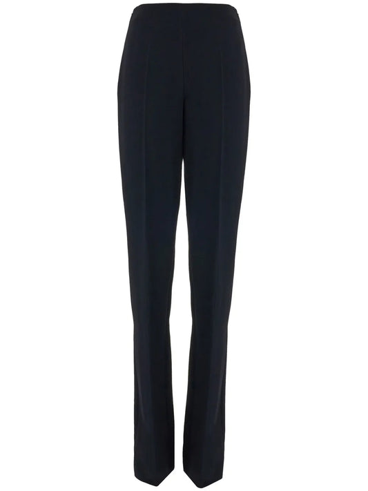 Straight-Leg Pleated Trousers