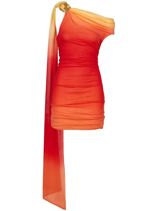 One-Shoulder Ruched Minidress