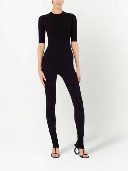 Logo-Plaque Stretch-Fit Leggings