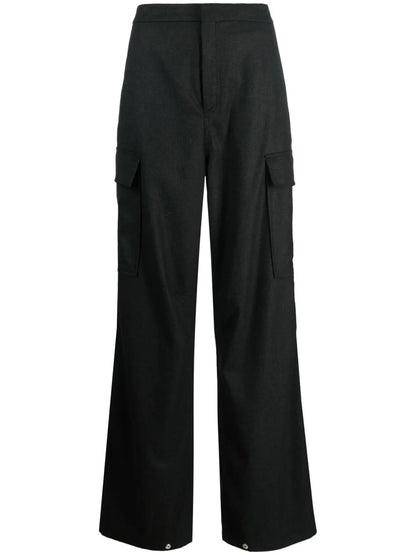 High-Waisted Cargo Trousers
