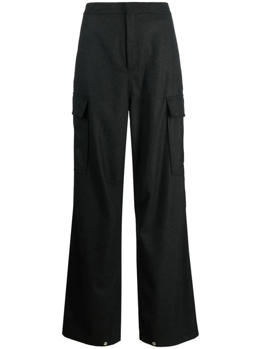 High-Waisted Cargo Trousers