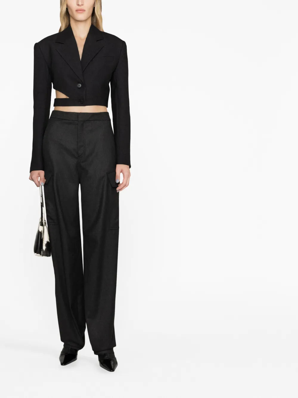 High-Waisted Cargo Trousers