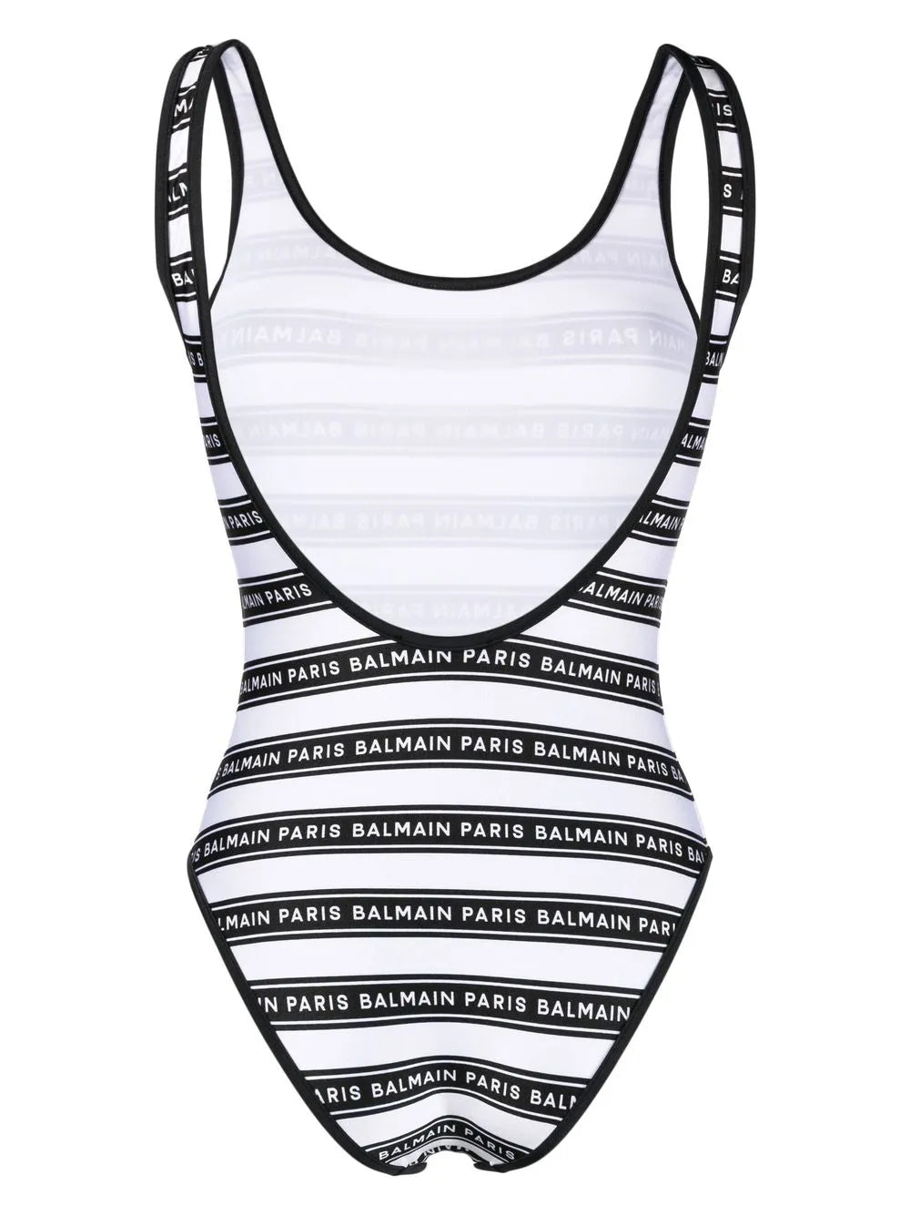 Striped Logo-Print Swimsuit
