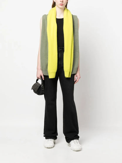 Contrast Cashmere Knit Vest
