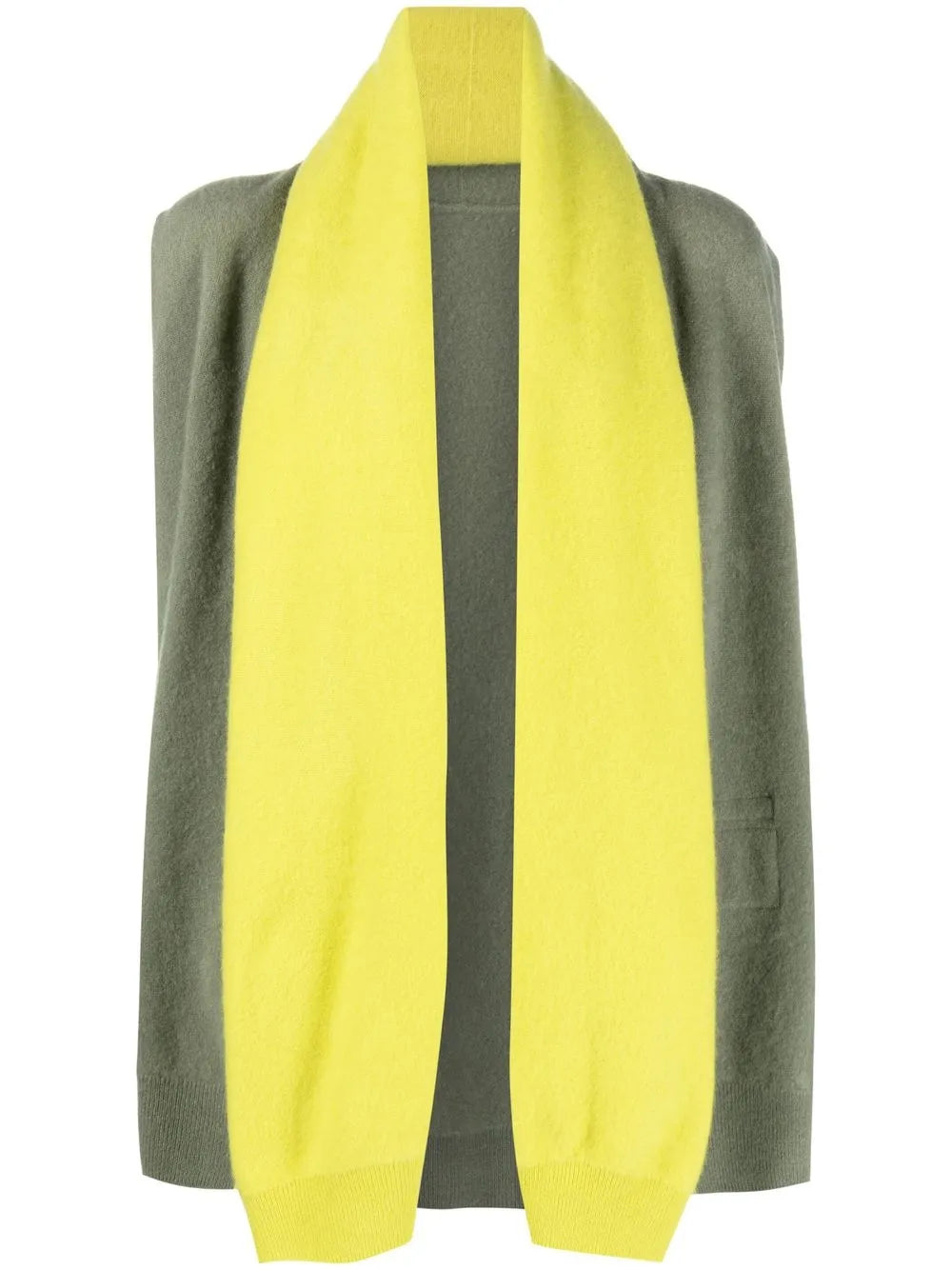Contrast Cashmere Knit Vest